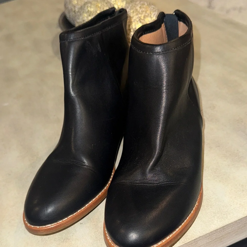 Urban Outfitters Black Boots with Brown Sole